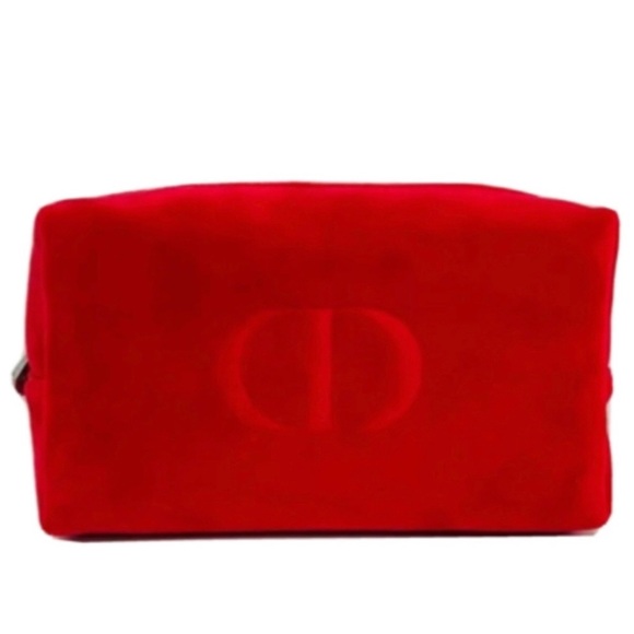 Dior Red Trousse Cosmetic Pouch Bag - Picture 1 of 4